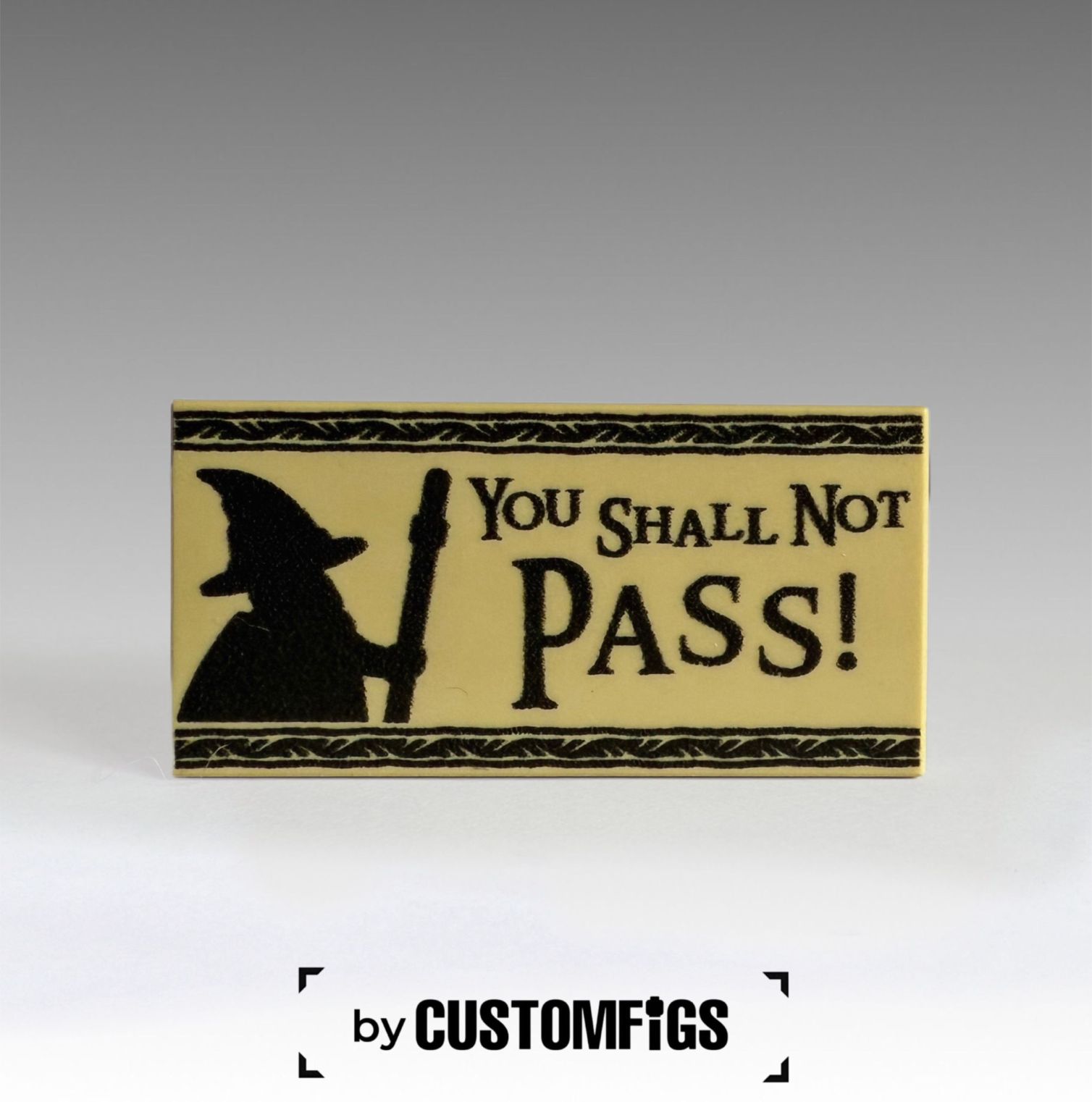 DOORMAT NO PASS TILE 2X4