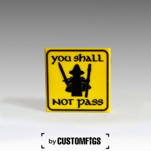 ROAD SIGN NO PASS TILE 2X2