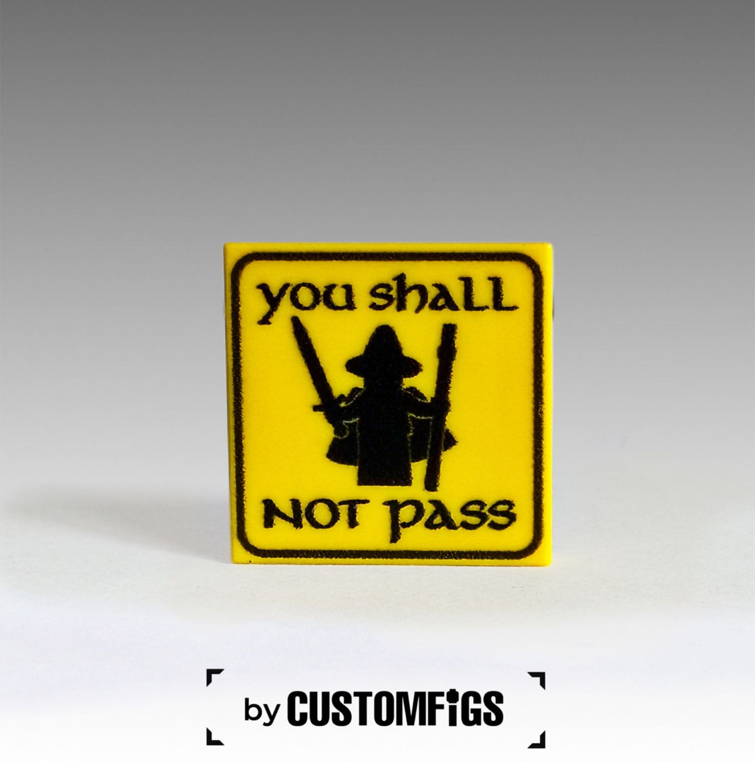 ROAD SIGN NO PASS TILE 2X2